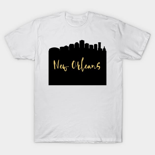 NEW ORLEANS LOUISIANA DESIGNER SILHOUETTE SKYLINE ART T-Shirt by deificusArt